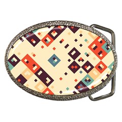 Squares In Retro Colors         Belt Buckle by LalyLauraFLM