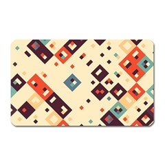 Squares In Retro Colors         Magnet (rectangular) by LalyLauraFLM