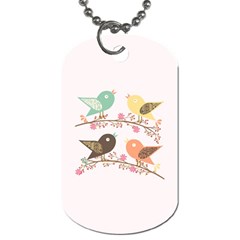 Four Birds Dog Tag (one Side) by linceazul