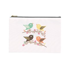 Four Birds Cosmetic Bag (large)  by linceazul