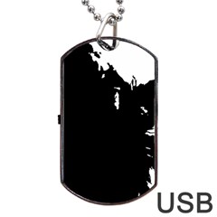 Abstraction Dog Tag Usb Flash (one Side) by Valentinaart