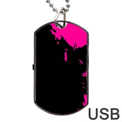 Abstraction Dog Tag Usb Flash (one Side) by Valentinaart