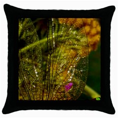 Dragonfly Dragonfly Wing Insect Throw Pillow Case (black) by Nexatart