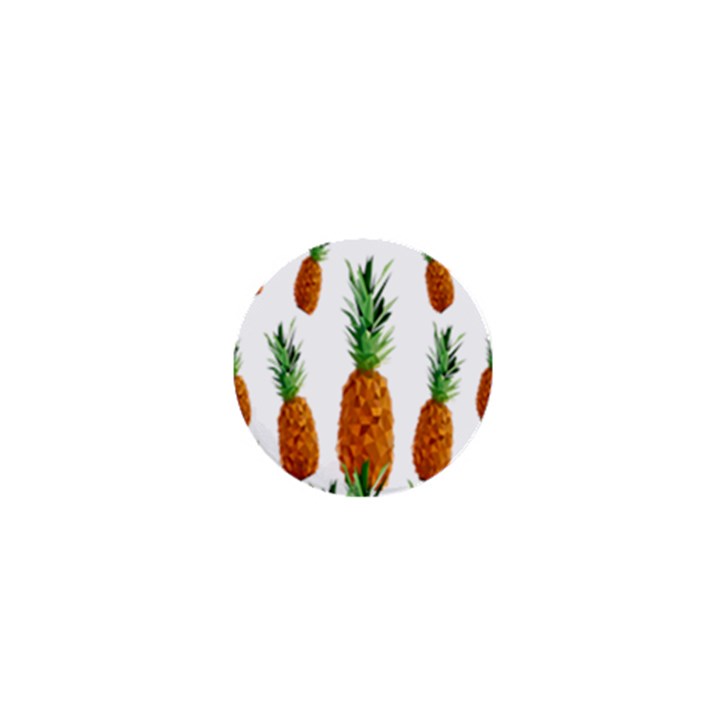 Pineapple Print Polygonal Pattern 1  Mini Buttons