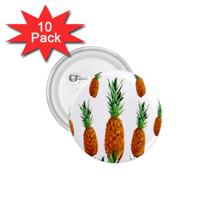 Pineapple Print Polygonal Pattern 1.75  Buttons (10 pack)