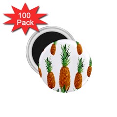 Pineapple Print Polygonal Pattern 1 75  Magnets (100 Pack)  by Nexatart