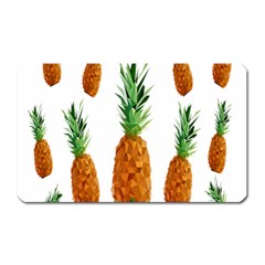 Pineapple Print Polygonal Pattern Magnet (rectangular) by Nexatart