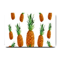 Pineapple Print Polygonal Pattern Small Doormat  by Nexatart