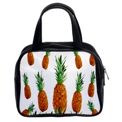 Pineapple Print Polygonal Pattern Classic Handbags (2 Sides) by Nexatart