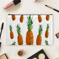 Pineapple Print Polygonal Pattern Cosmetic Bag (large)  by Nexatart