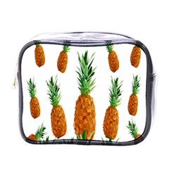 Pineapple Print Polygonal Pattern Mini Toiletries Bags by Nexatart