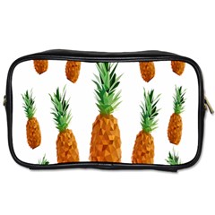 Pineapple Print Polygonal Pattern Toiletries Bags by Nexatart