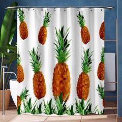 Pineapple Print Polygonal Pattern Shower Curtain 60  X 72  (medium)  by Nexatart