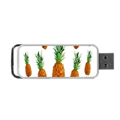 Pineapple Print Polygonal Pattern Portable Usb Flash (one Side) by Nexatart