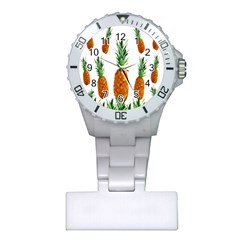 Pineapple Print Polygonal Pattern Plastic Nurses Watch by Nexatart