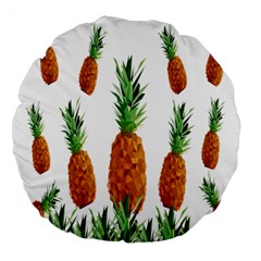 Pineapple Print Polygonal Pattern Large 18  Premium Flano Round Cushions by Nexatart