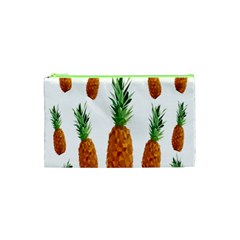 Pineapple Print Polygonal Pattern Cosmetic Bag (xs) by Nexatart