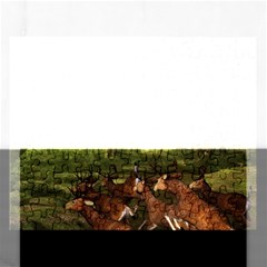 Red Deer Deer Roe Deer Antler Rectangular Jigsaw Puzzl by Nexatart