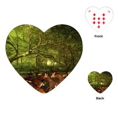 Red Deer Deer Roe Deer Antler Playing Cards (heart)  by Nexatart