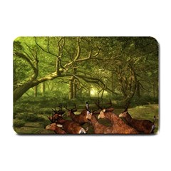 Red Deer Deer Roe Deer Antler Small Doormat  by Nexatart