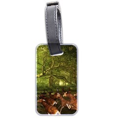 Red Deer Deer Roe Deer Antler Luggage Tags (two Sides) by Nexatart