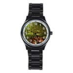 Red Deer Deer Roe Deer Antler Stainless Steel Round Watch Front