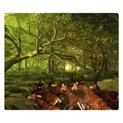 Red Deer Deer Roe Deer Antler Double Sided Flano Blanket (small)  by Nexatart