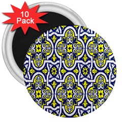 Tiles Panel Decorative Decoration 3  Magnets (10 Pack) 