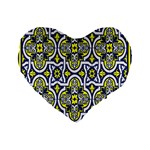 Tiles Panel Decorative Decoration Standard 16  Premium Flano Heart Shape Cushions Front