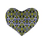 Tiles Panel Decorative Decoration Standard 16  Premium Flano Heart Shape Cushions Back