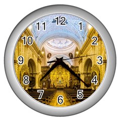 Church The Worship Quito Ecuador Wall Clocks (silver)  by Nexatart