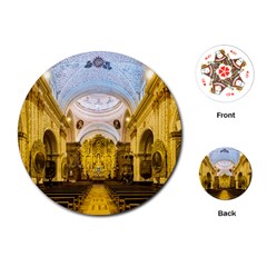 Church The Worship Quito Ecuador Playing Cards (round)  by Nexatart