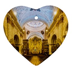 Church The Worship Quito Ecuador Heart Ornament (two Sides)