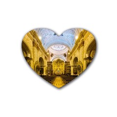 Church The Worship Quito Ecuador Rubber Coaster (heart)  by Nexatart