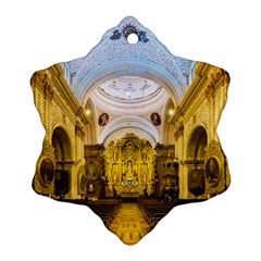 Church The Worship Quito Ecuador Snowflake Ornament (two Sides) by Nexatart