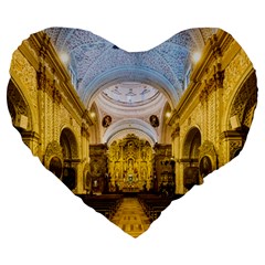 Church The Worship Quito Ecuador Large 19  Premium Heart Shape Cushions by Nexatart