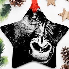 Gorilla Star Ornament (two Sides) by Valentinaart