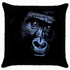 Gorilla Throw Pillow Case (black) by Valentinaart