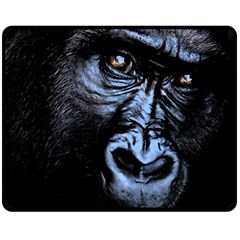 Gorilla Double Sided Fleece Blanket (medium)  by Valentinaart