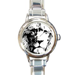 Lion  Round Italian Charm Watch by Valentinaart