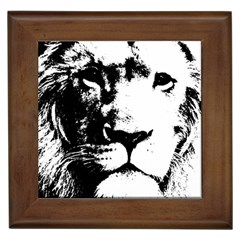 Lion  Framed Tiles by Valentinaart