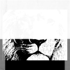 Lion  Rectangular Jigsaw Puzzl by Valentinaart