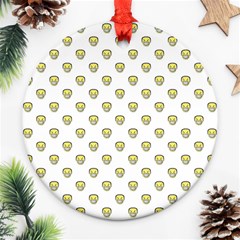 Angry Emoji Graphic Pattern Ornament (round) by dflcprints