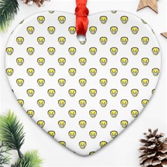 Angry Emoji Graphic Pattern Ornament (heart) by dflcprints