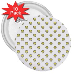 Angry Emoji Graphic Pattern 3  Buttons (10 Pack)  by dflcprints