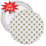 Angry Emoji Graphic Pattern 3  Buttons (100 pack)  Front