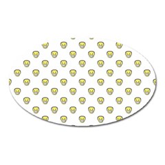 Angry Emoji Graphic Pattern Oval Magnet by dflcprints