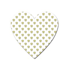 Angry Emoji Graphic Pattern Heart Magnet by dflcprints