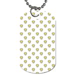 Angry Emoji Graphic Pattern Dog Tag (Two Sides) Back