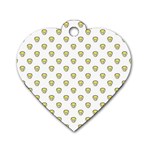 Angry Emoji Graphic Pattern Dog Tag Heart (Two Sides) Front